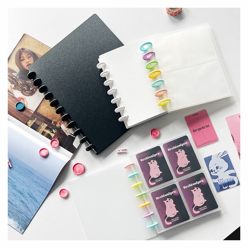 Kpop Photo Card Binder 3 Inch - 10 hojas A5, carpeta con agujeros