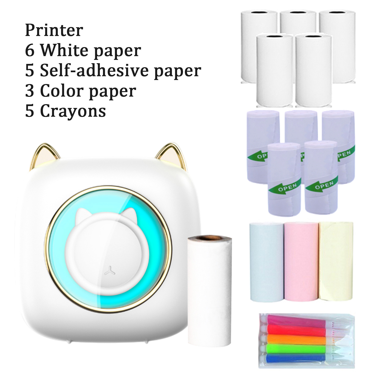 Mini Pocket Thermal Printer Paper Roll - 【Nuevo】C23 Impresora térmica portátil Mini impresora