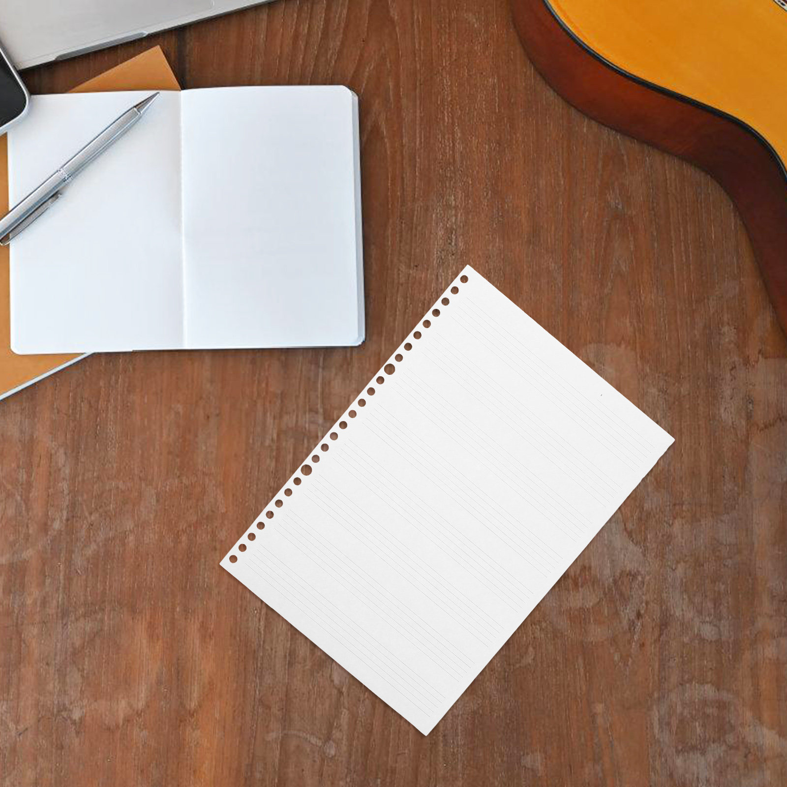 Blank Sheet Music Notebook - 2 cuadernos de hojas sueltas, tamaño