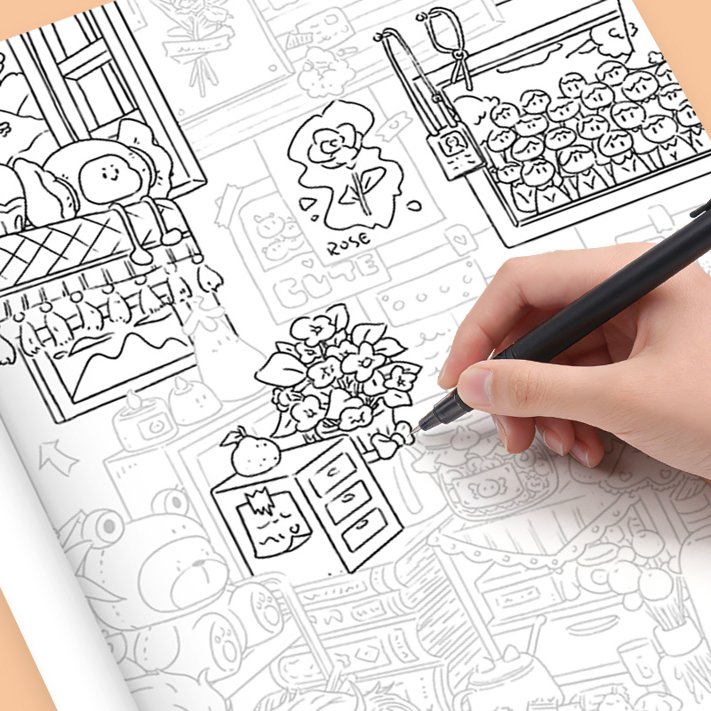 Libro de colorear con dibujos  - Adult Coloring Book Stress Relief reseña y precio