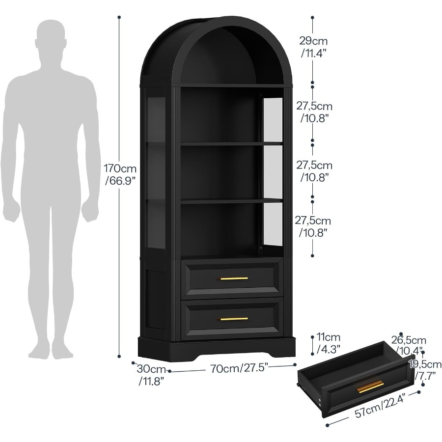 Vitrina, estantería alta con f - Books reseña y precio